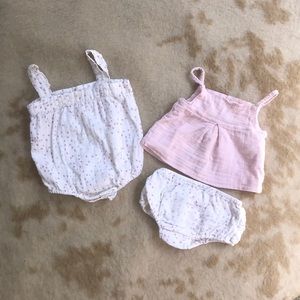 Aden + Anais Infant Bundle Romper, Top & Bloomers